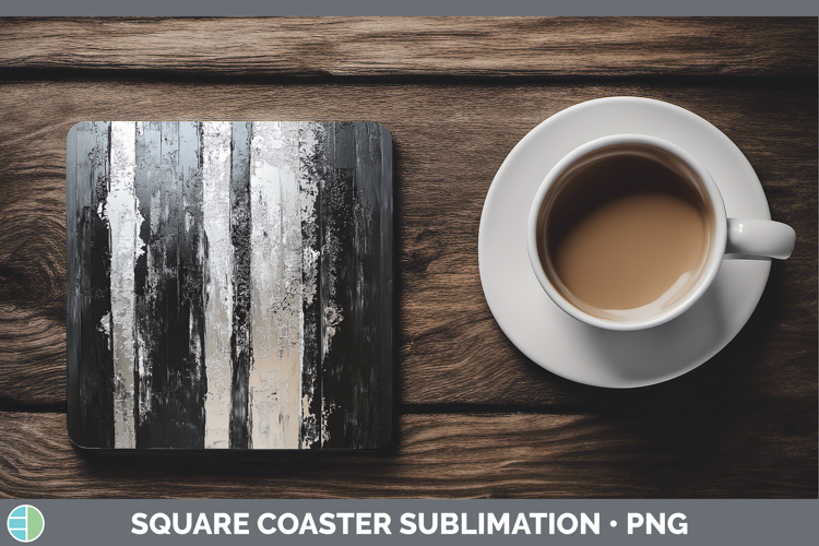 Abstract Silver Square Coaster Sublimation Coaster Designs