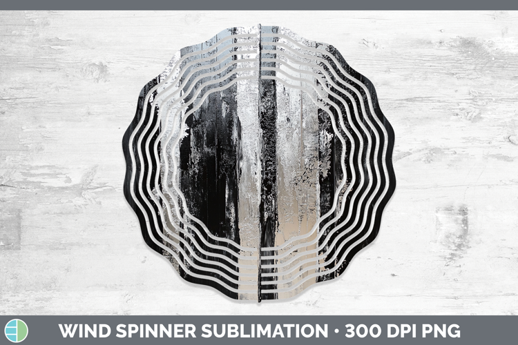Abstract Silver Wind Spinner Sublimation Spinner Designs
