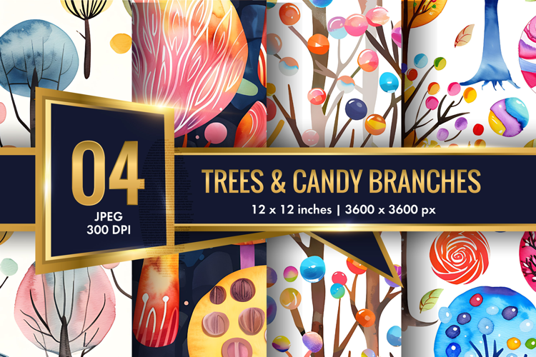 Whimsical Surreal Forest Fantasy Digital Paper