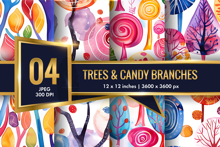 Whimsical Surreal Forest Fantasy Digital Paper