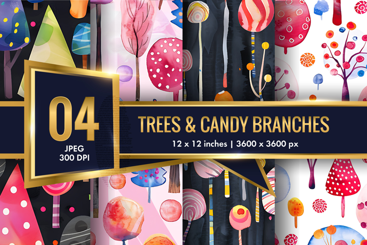 Whimsical Surreal Forest Fantasy Digital Paper