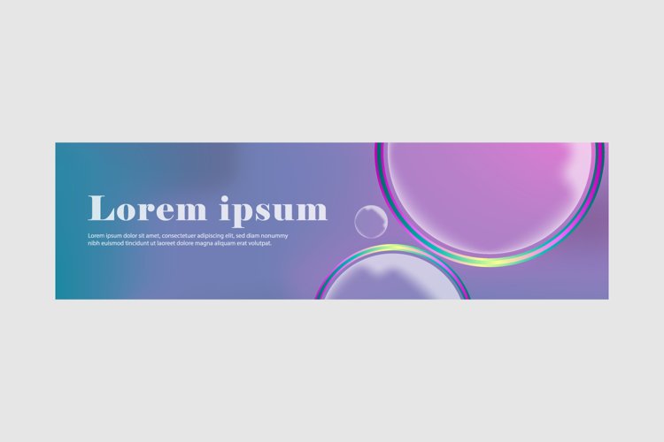 Abstract vibrant gradient modern horizontal banner ads example image 1
