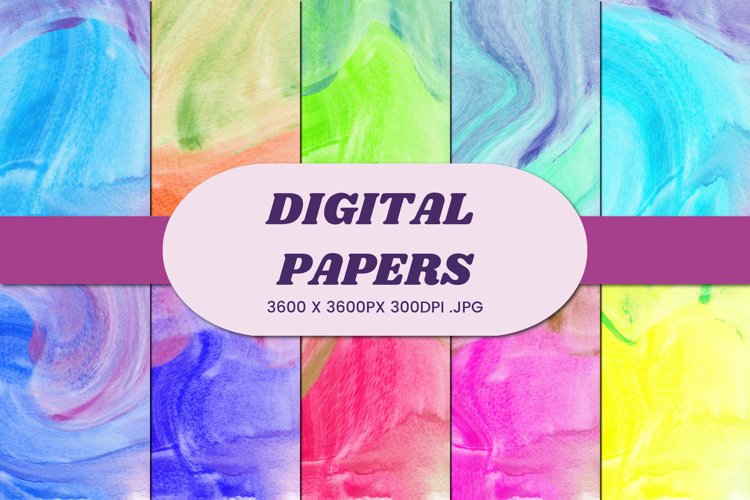 Abstract Watercolor 52 Digital Paper Background