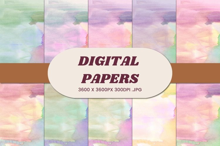 Abstract Watercolor Digital Papers 8 Background