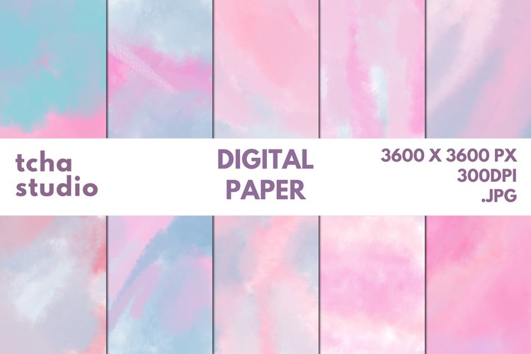 Abstract Watercolor Sweet Digital Paper Background