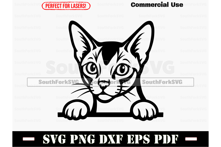 Cat Peeking Svg Image 23