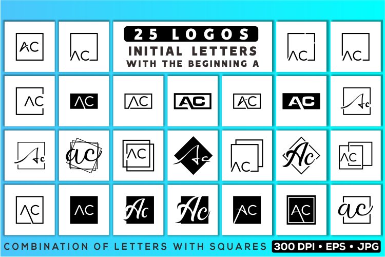 25 LOGOS BUNDLE OF INITIAL LETTERS WITH THE (4279726)