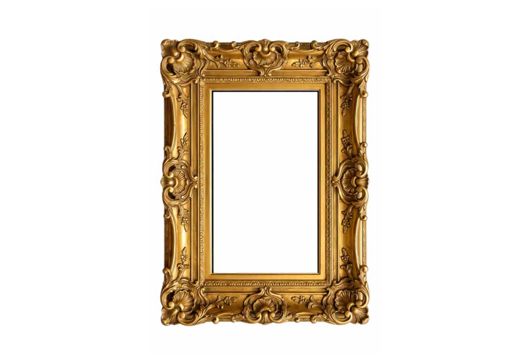 Retro picture frame PNG