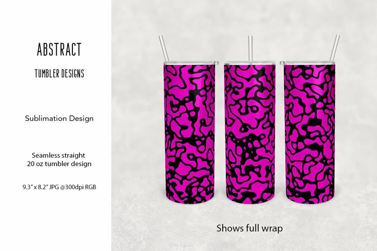 Abstract Tumbler Sublimation Design