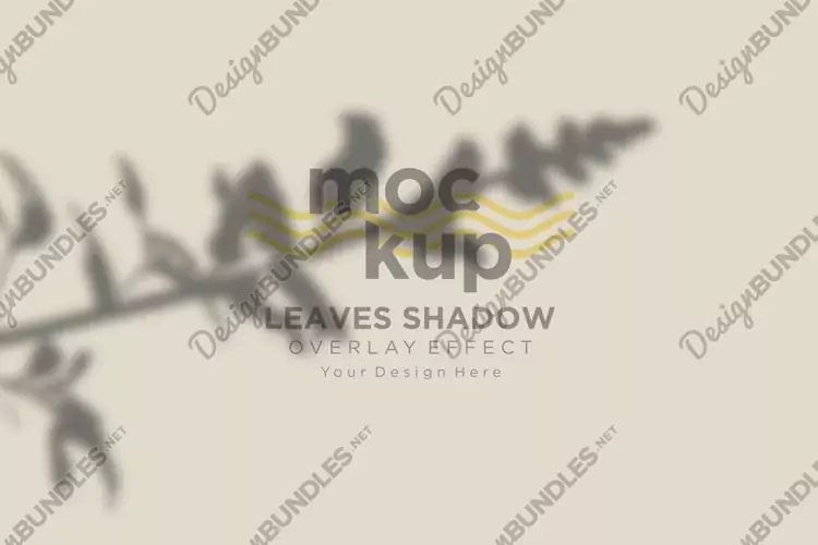 Leaves Shadow Overlay Effect Mockup