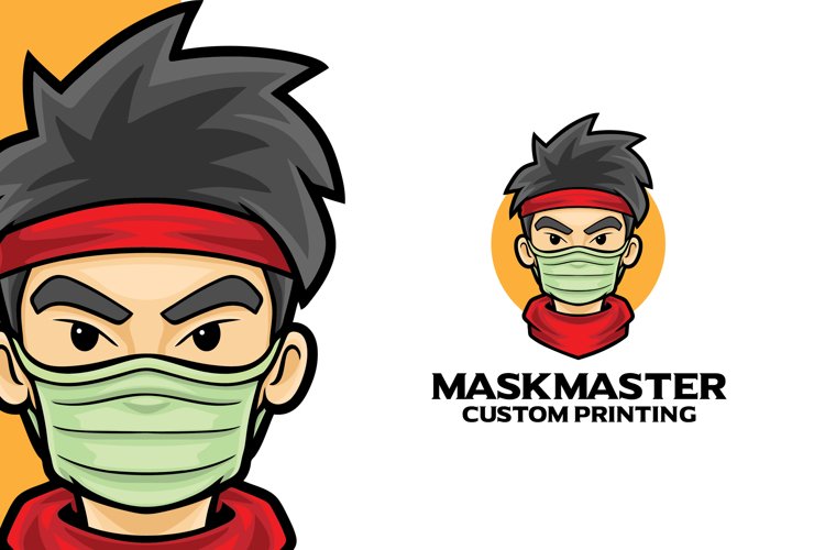 Masker Hero Logo Template