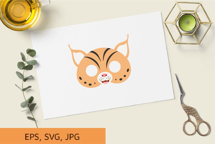 DIY Printable Lynx Mask Face Mask SVG Paper Mask