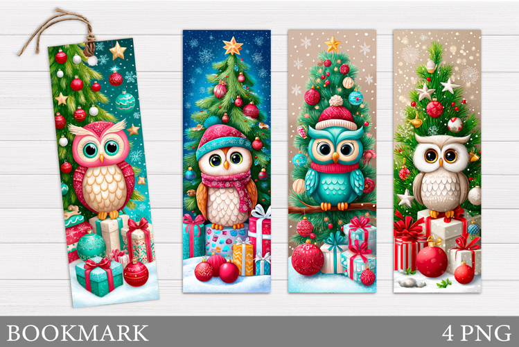 Christmas Owl Bookmark. Christmas Bookmark Sublimation