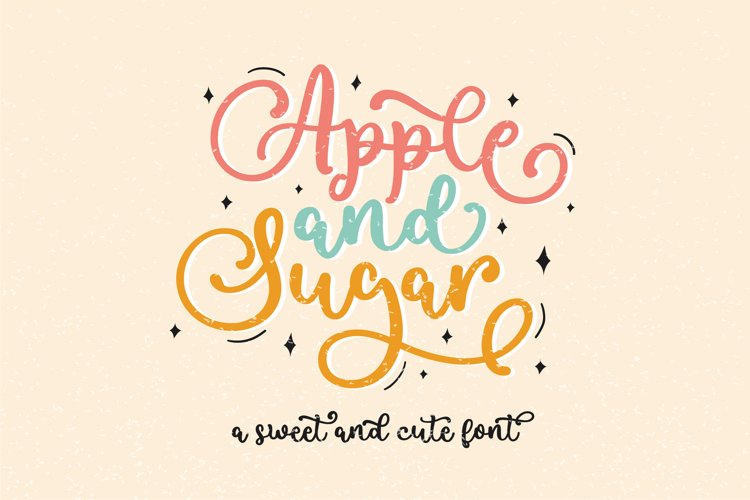 Apple and Sugar Font example image 1