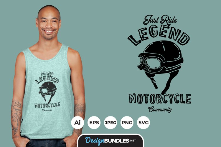Monochrome Rider Badges for T-Shirt Design example image 1