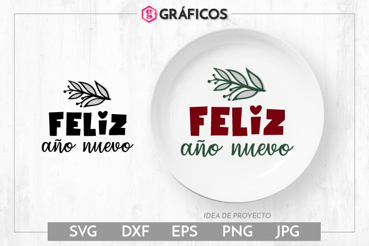 Feliz año nuevo SVG - Muérdago - Felices fiestas - Español