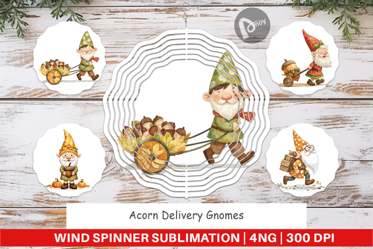 Wind Spinner Acorn Gnome Delivery