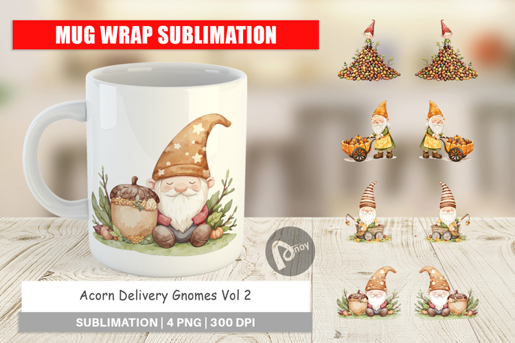 Mug Wrap Acorn Gnome Delivery