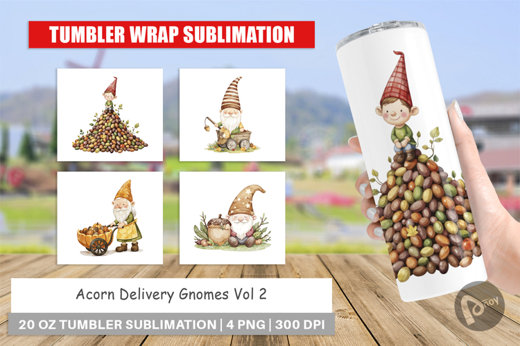 Tumbler Acorn Gnome Delivery