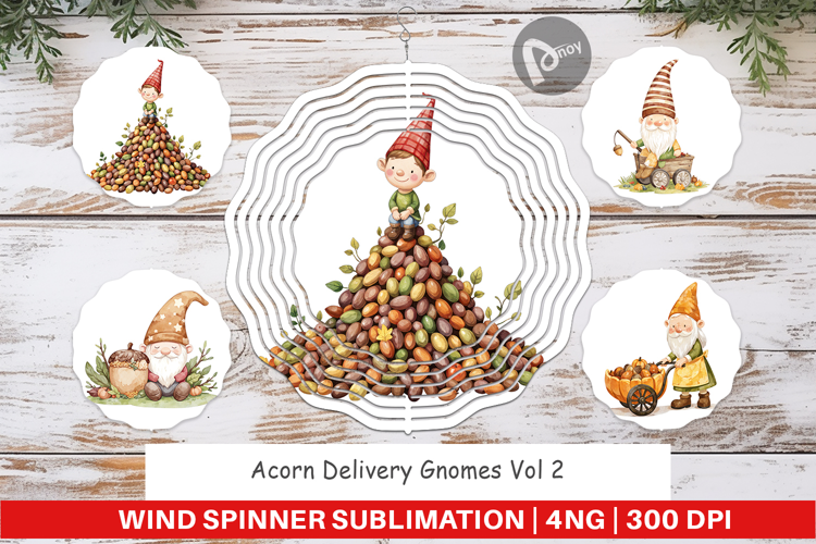 Wind Spinner Acorn Gnome Delivery