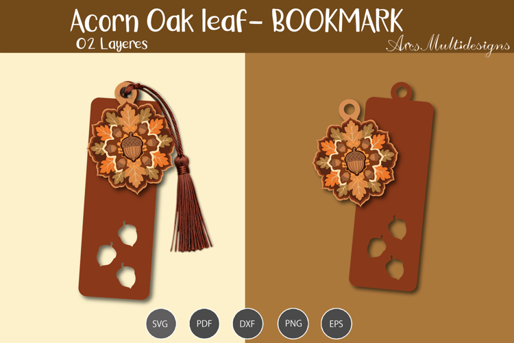 Acorn & Oak Leaf bookmark