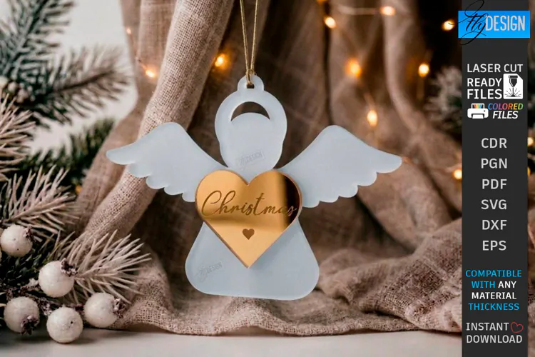 Acrylic Christmas Ornament Laser Cut | Christmas Tree Décor