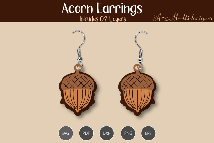 Acorn Earrings SVG