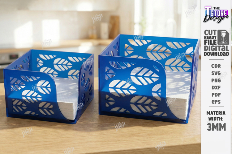 Acrylic Napkin Holder Laser Cut | Modern Napkin Stand SVG