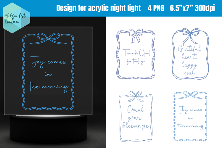 Religious quotes | Acrylic night light PNG