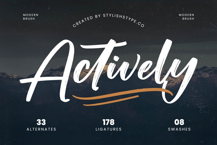 Actively - Modern Brush Font