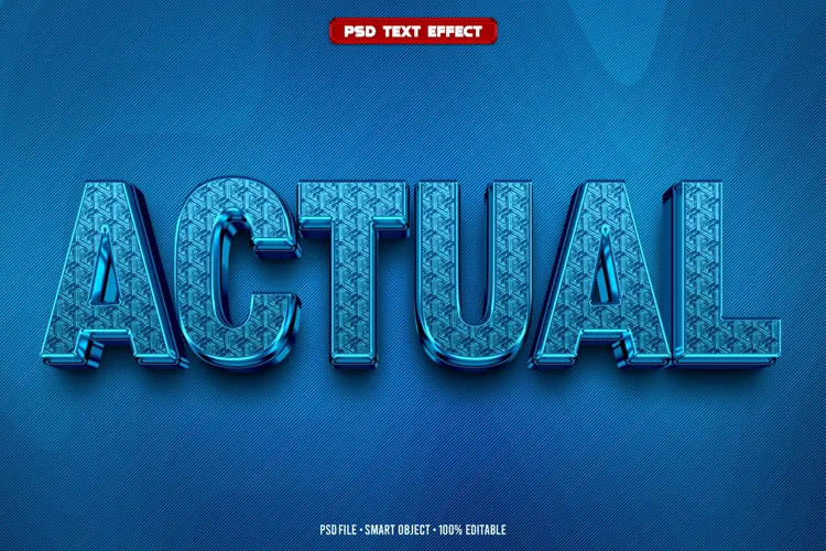 Actual 3D editable text effect