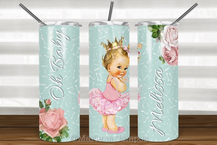 Baby Blondie Skinny Tumbler 20oz | Sublimation |Mint