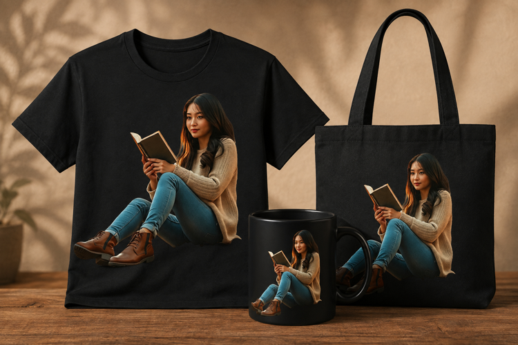 Cozy Woman Reading Book PNG Autumn Book Lover Clipart