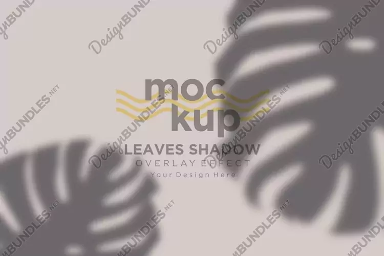 Leaves Shadow Overlay Effect Mockup