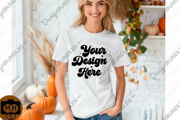 White Tshirt Mockup Image 12