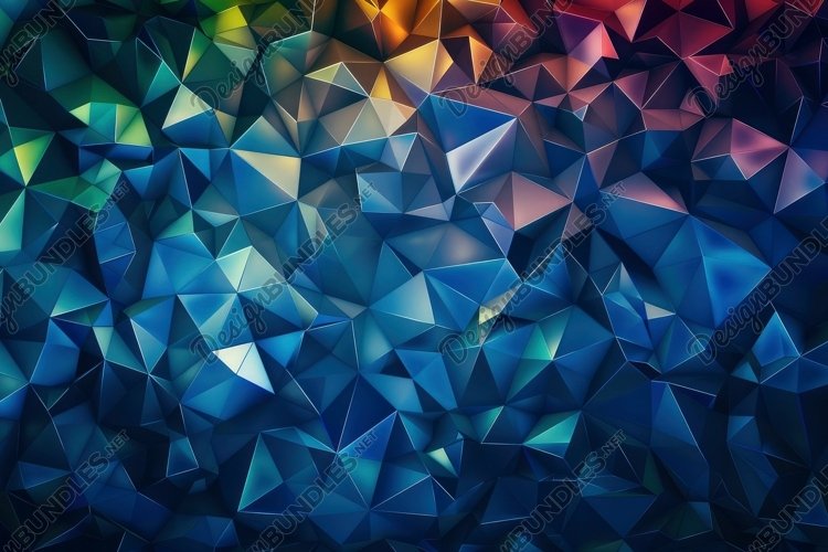 Abstract Blue Triangle Background Wallpaper