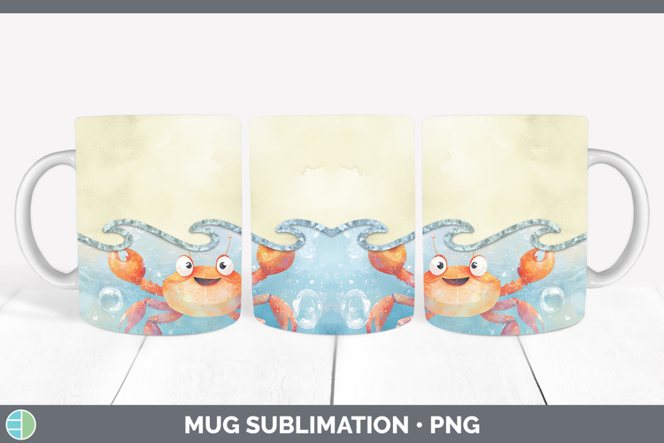 Add A Name Crab Mug Wrap Sublimation Coffee Cup Designs