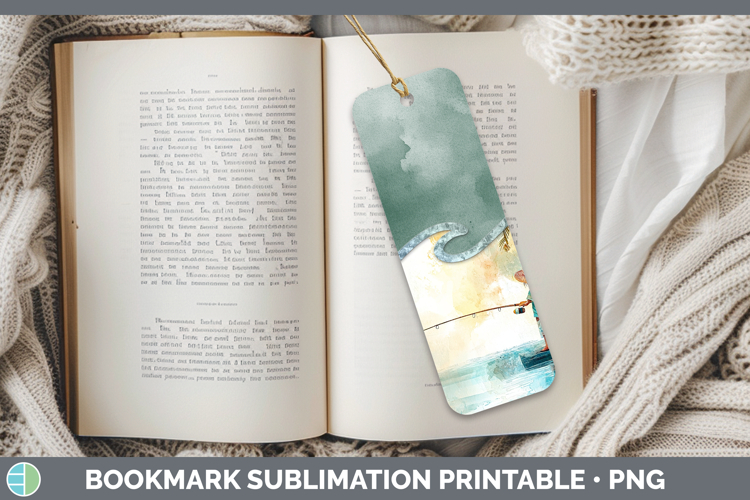 Add A Name Fishing Bookmark Sublimation Printable Designs