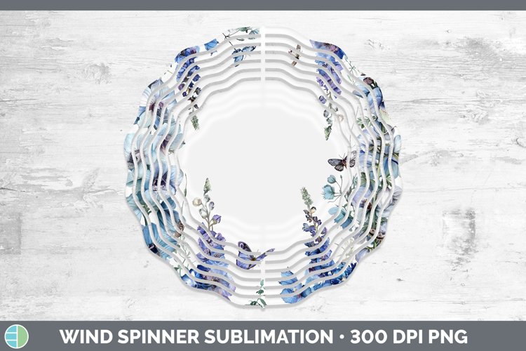 Add a Name Flowers Delphinium Wind Spinner Sublimation Spinn