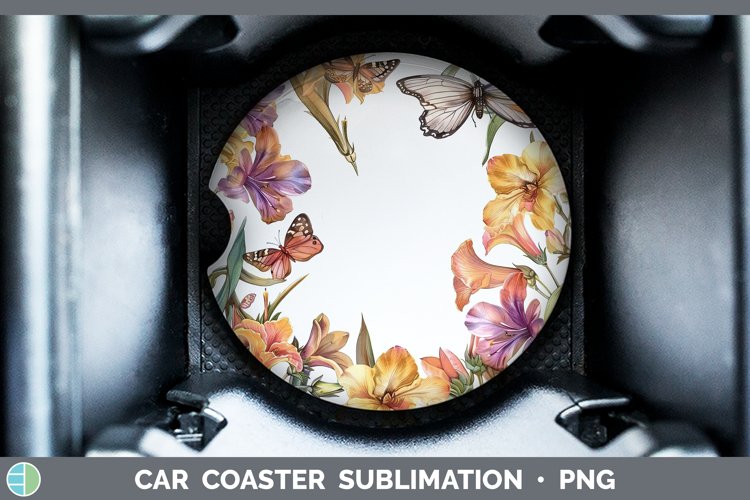 Add a Name Flowers Freesia Car Coaster Sublimation Coaster D