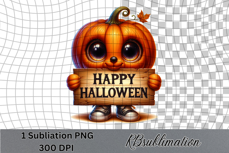 Happy Halloween Cute Pumpkin Halloween Clipart, PNG Design