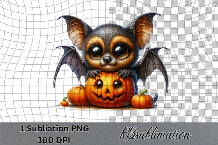 Cute Halloween Bat oil Sketch clipart, PNG Design