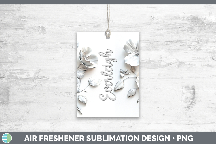Add Name 3D Flowers Air Freshener Sublimation Car Freshener