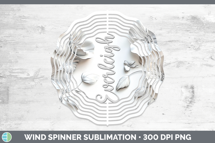 Add Name 3D Flowers Wind Spinner Sublimation Spinner Designs