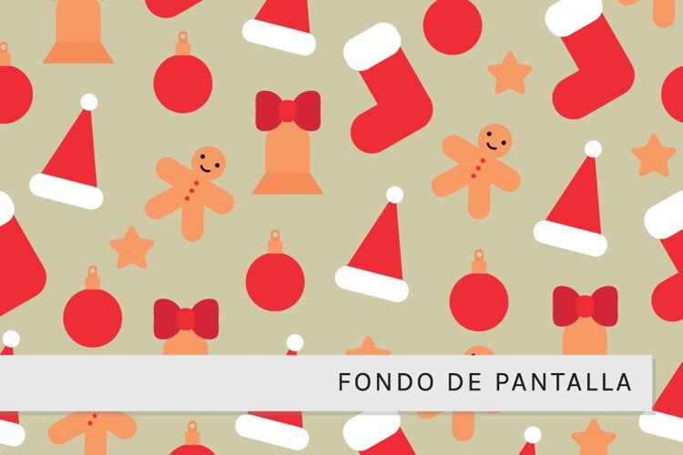 Fondo Navideño en Rojo y Blanco example image 1