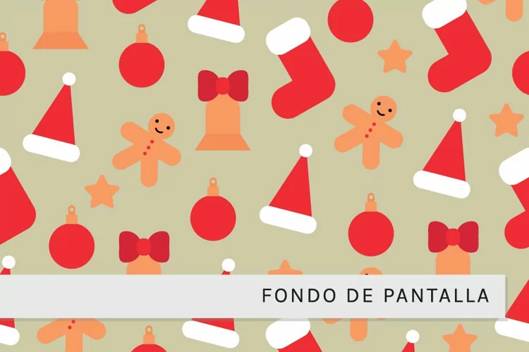 Fondo Navideño en Rojo y Blanco