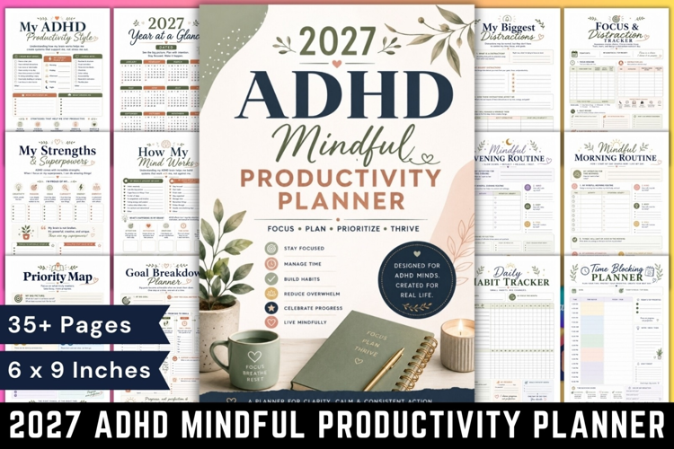 2027 ADHD Mindful Productivity Planner