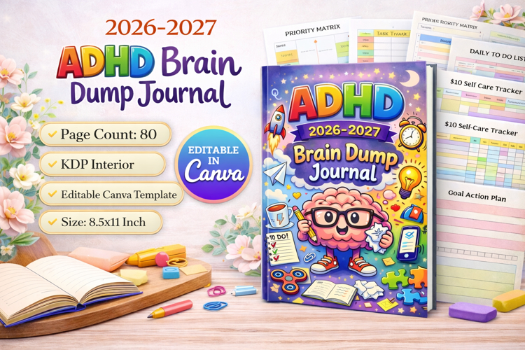 ADHD Brain Dump Journal 2026 & 2027