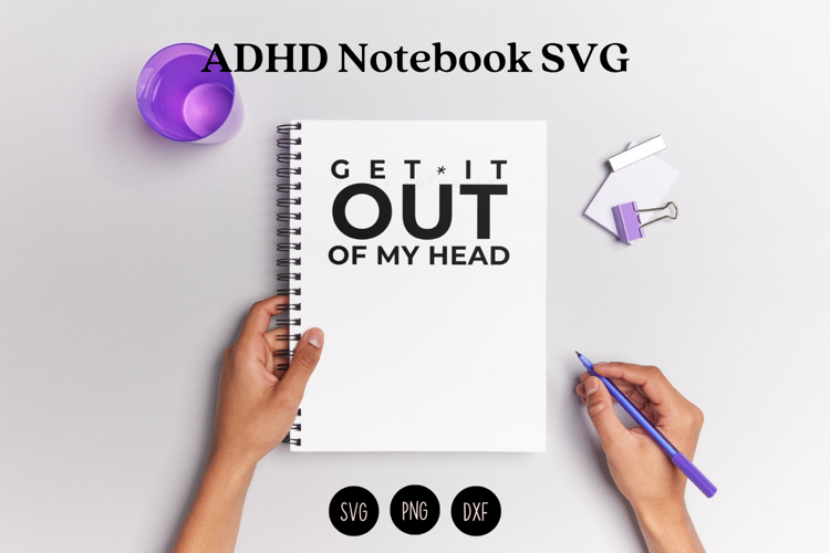 ADHD Notebook Cover SVG | Funny Chaos Brain Design