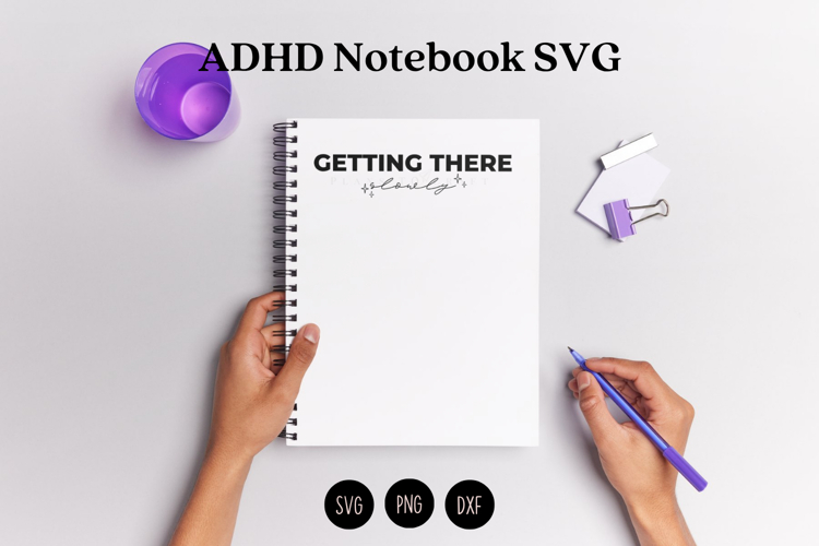 ADHD Notebook Cover SVG | Funny Chaos Brain Design